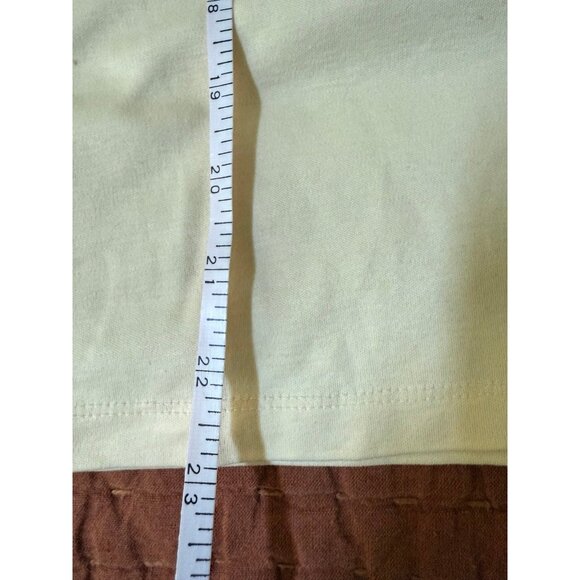 Vintage L.L. Bean Made in the USA Butter Yellow Mockneck Turtleneck Top - Picture 6 of 7